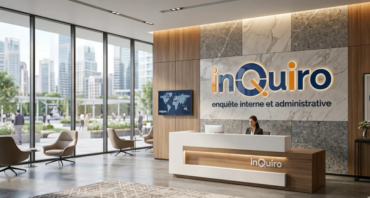 Accueil d'un bureau inQuiro, spécialistes de l'enquête interne